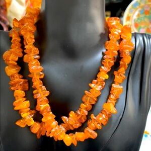28” Amber Chip Necklace
